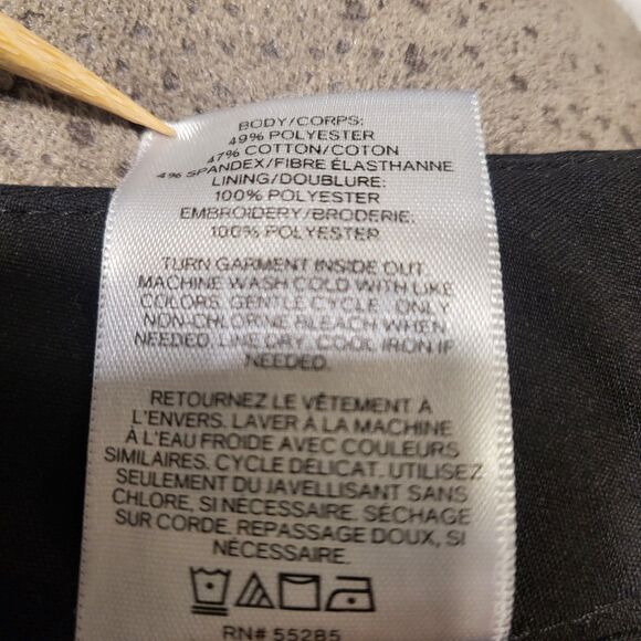 Express Women's Floral Embroidered Straight Pencil Mini Skirt Size 6 Black - Picture 7 of 9